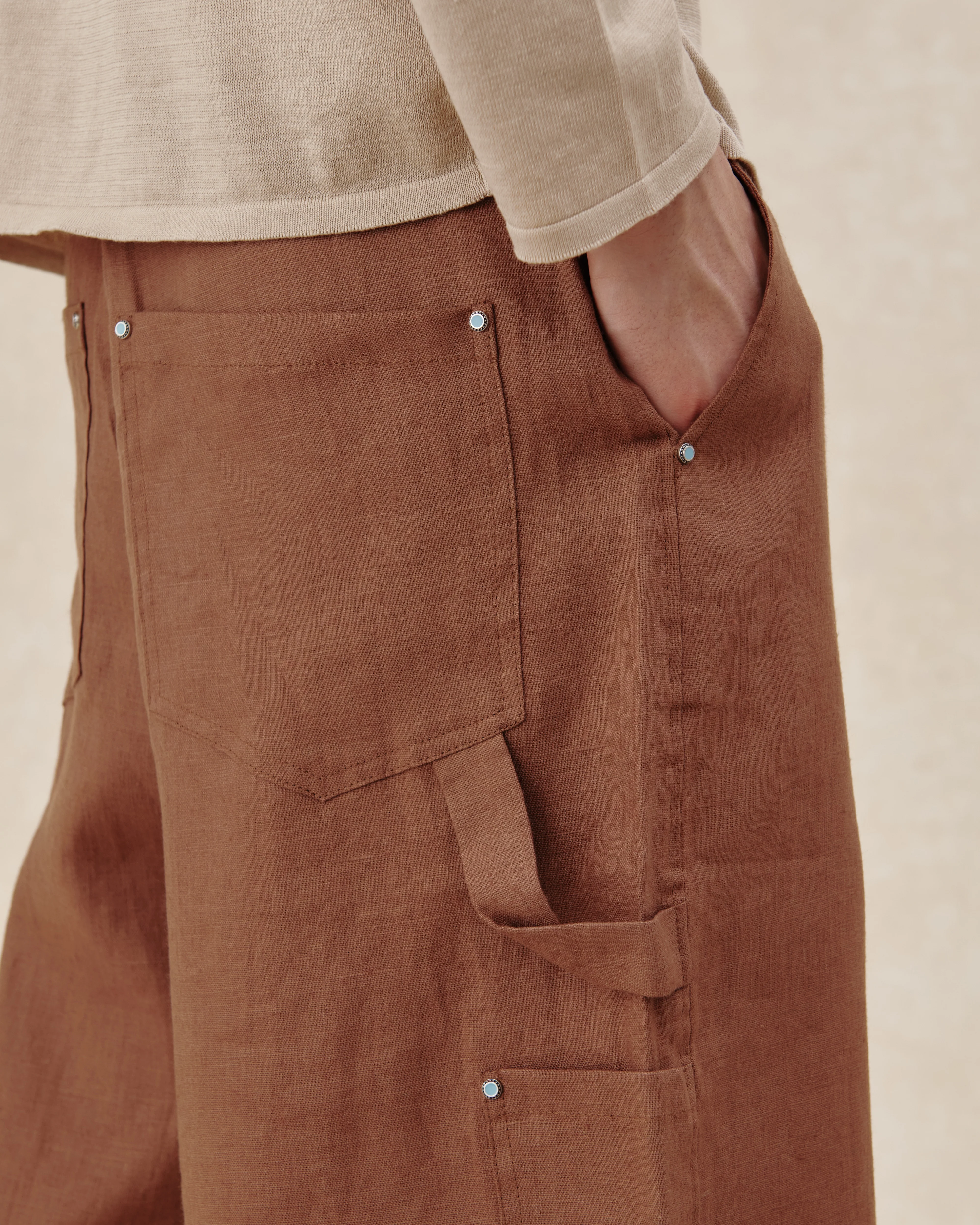 545 Linen Carpenter Shorts - Image 4