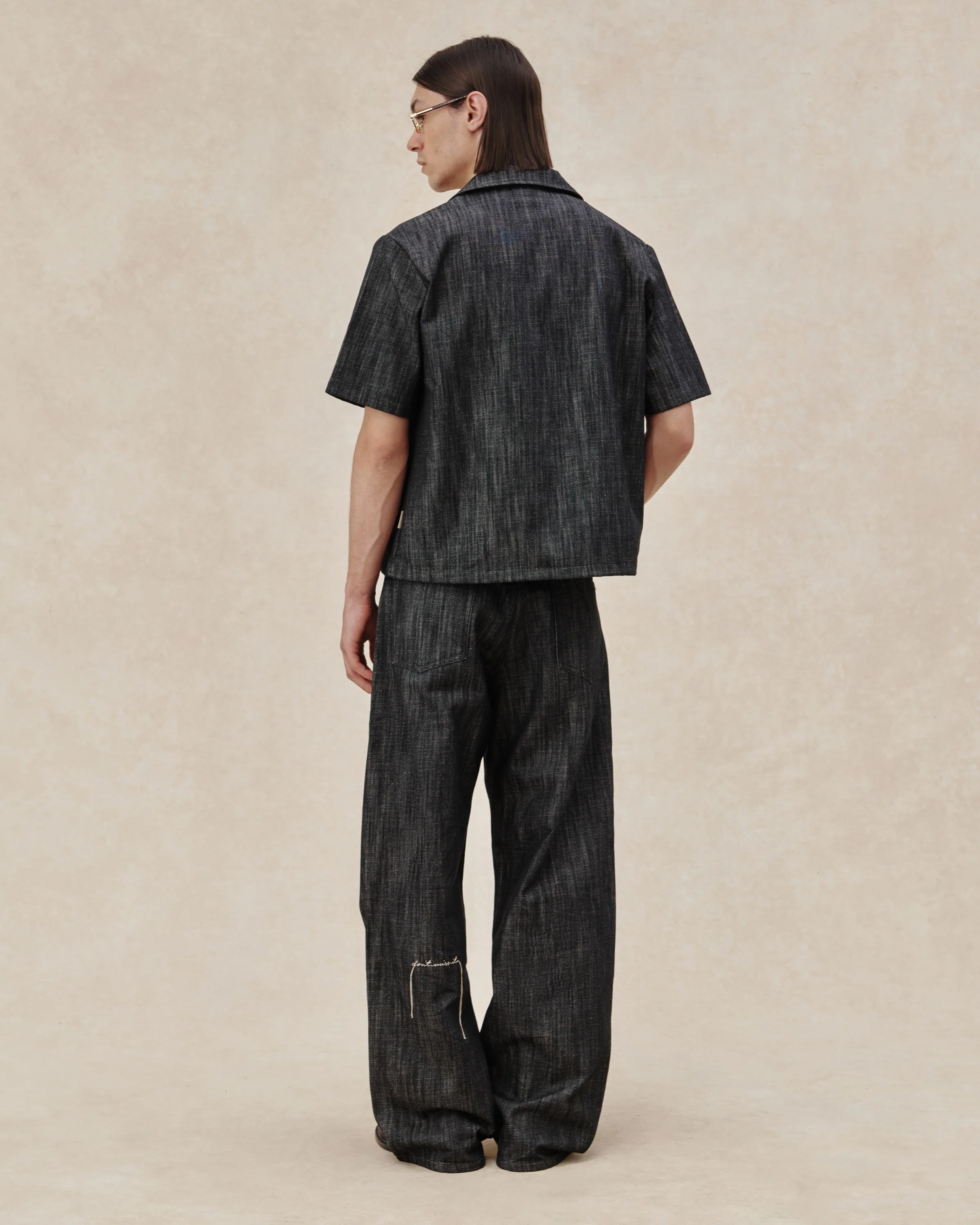 545 Lightweight Raw Denim Bowling Shirt - Image 5