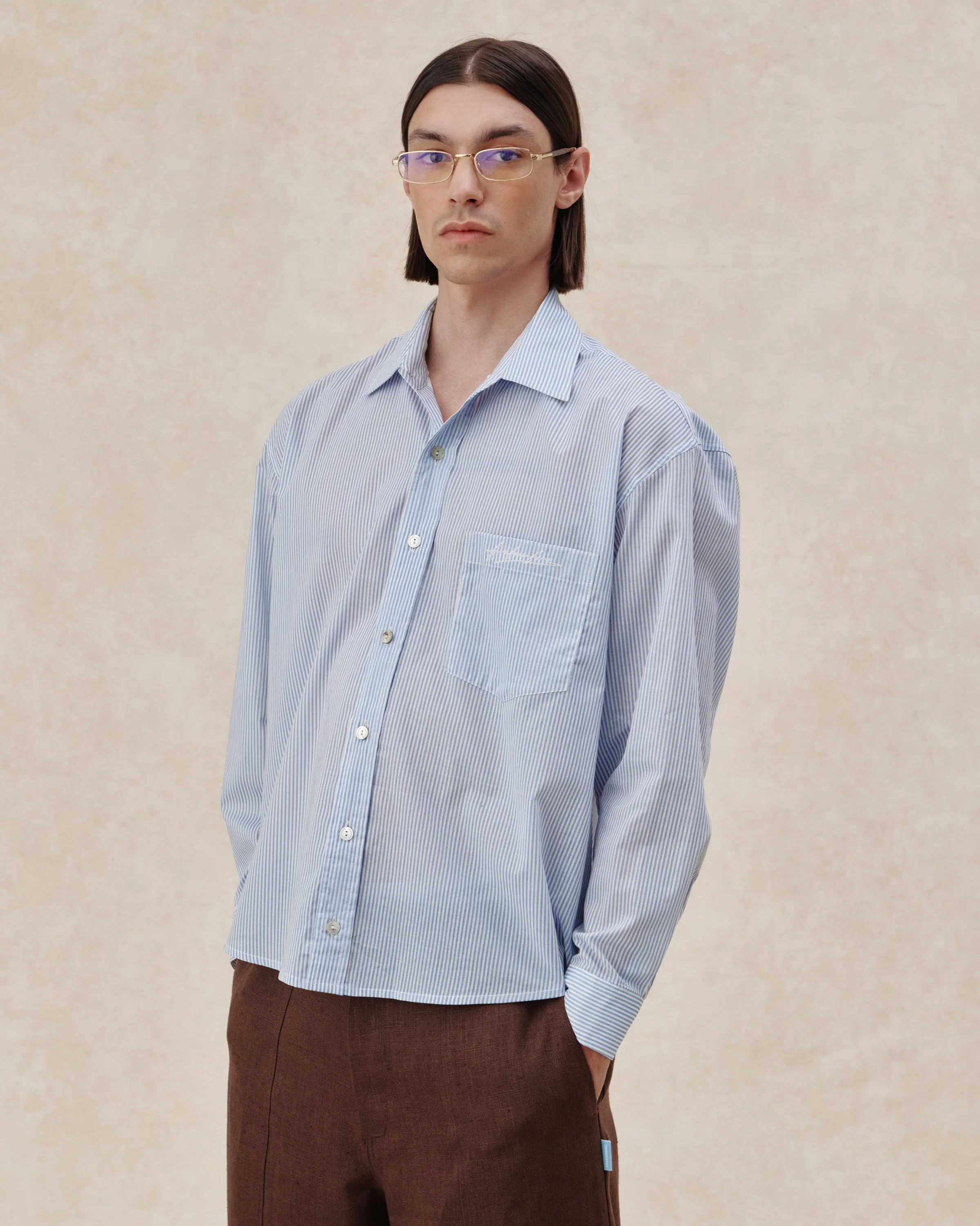 545 Ultralight Oversized Striped Shirt - Image 3