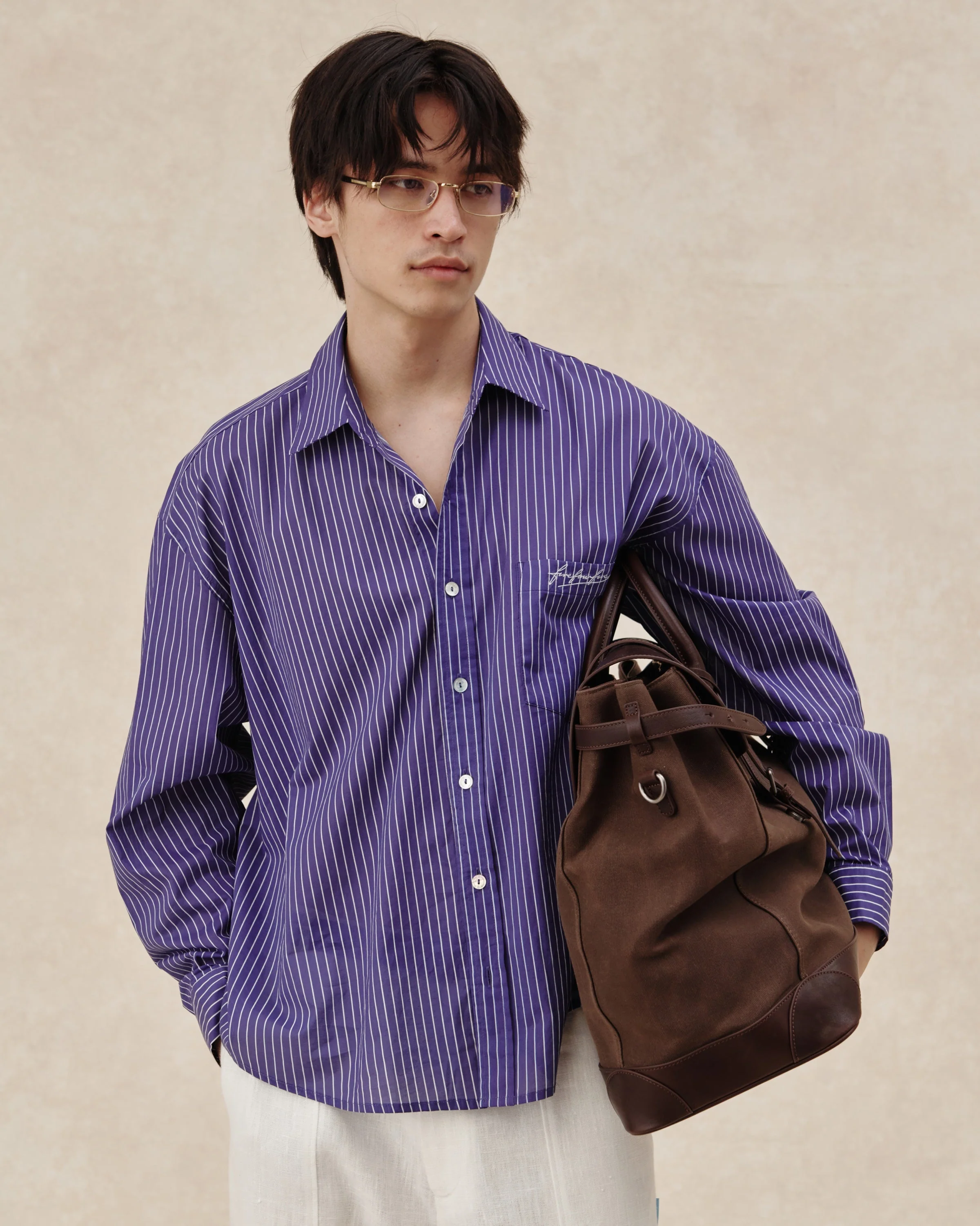 545 Ultralight Oversized Striped Shirt - Image 3