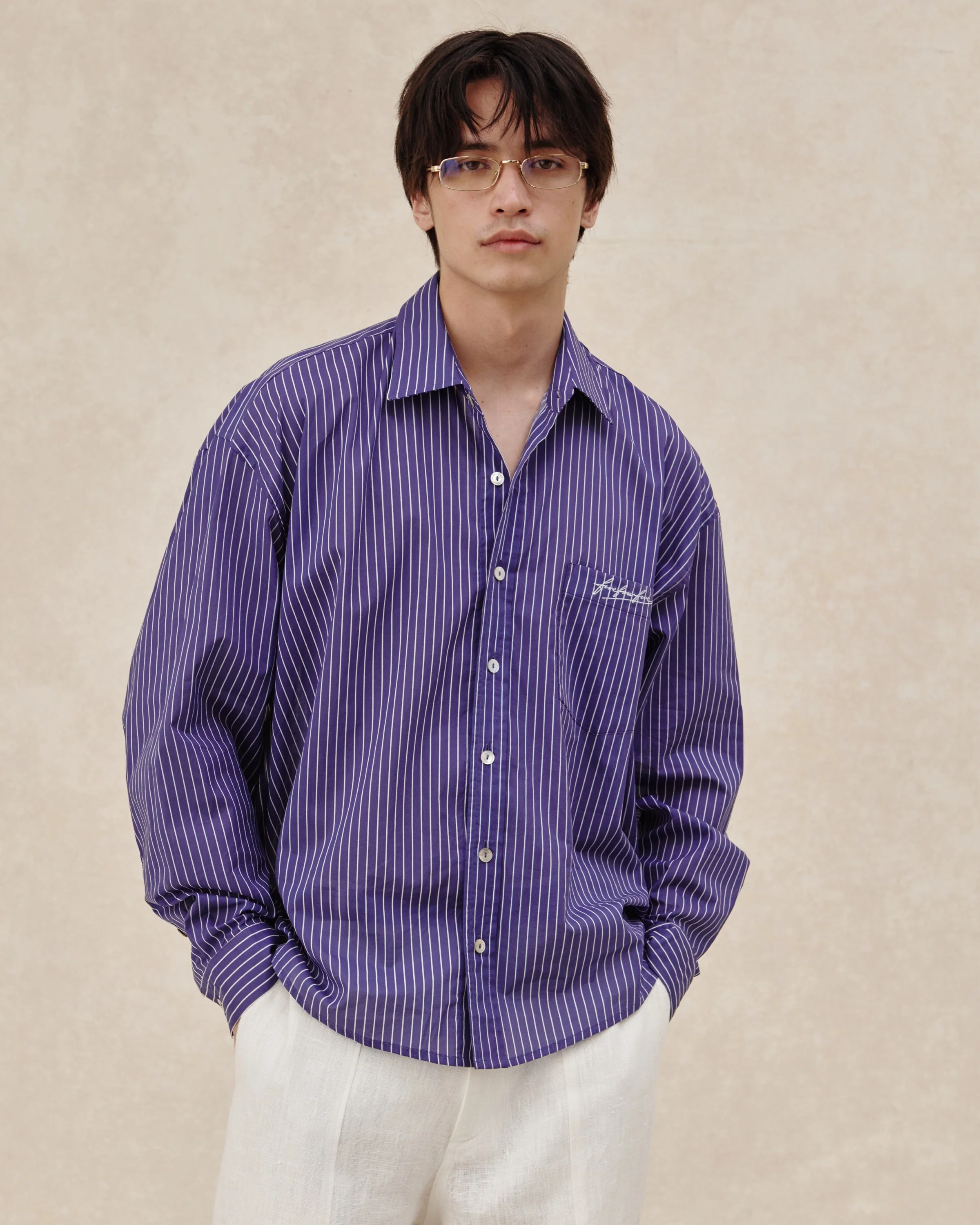 545 Ultralight Oversized Striped Shirt - Image 4