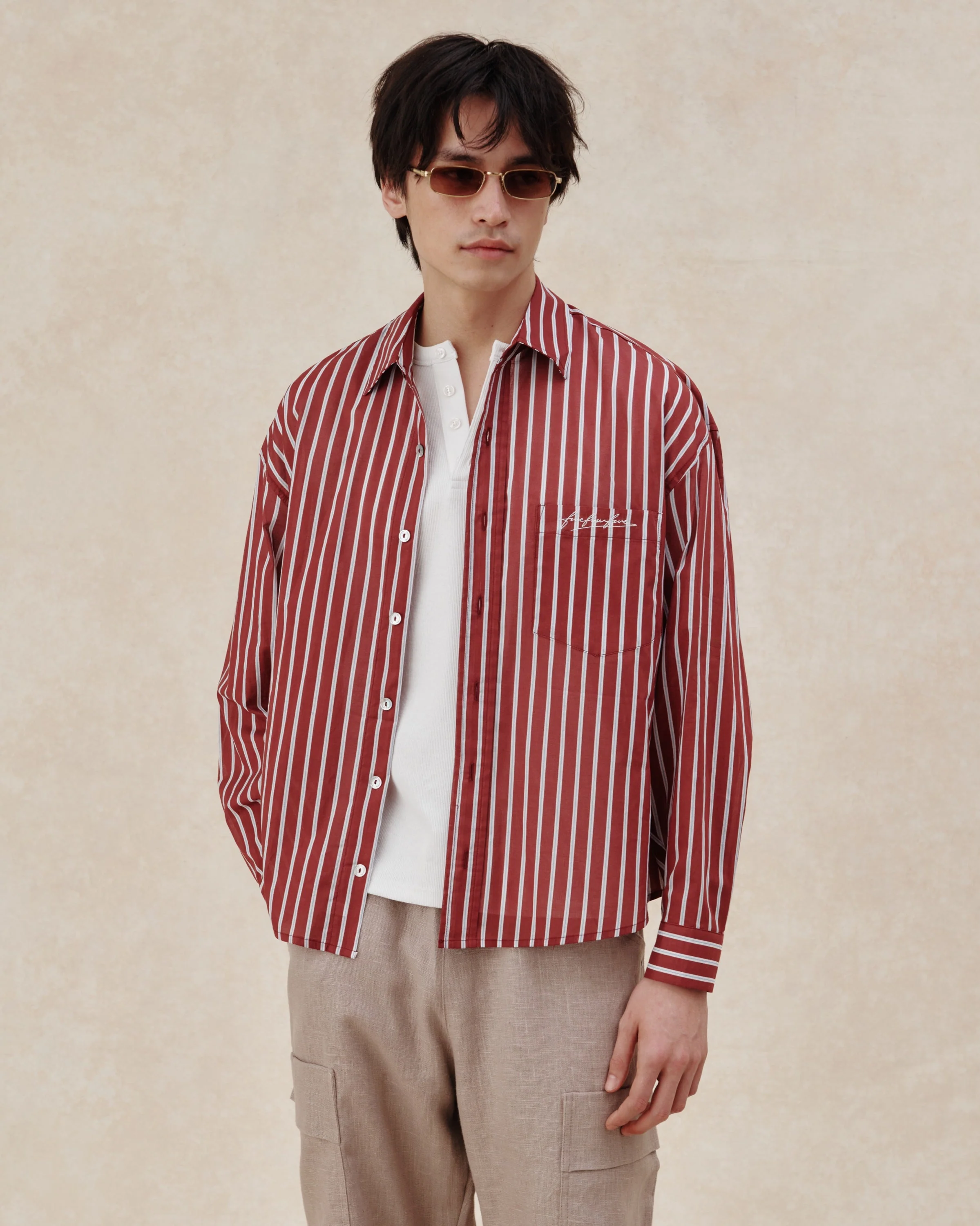 545 Ultralight Oversized Striped Shirt - Image 3