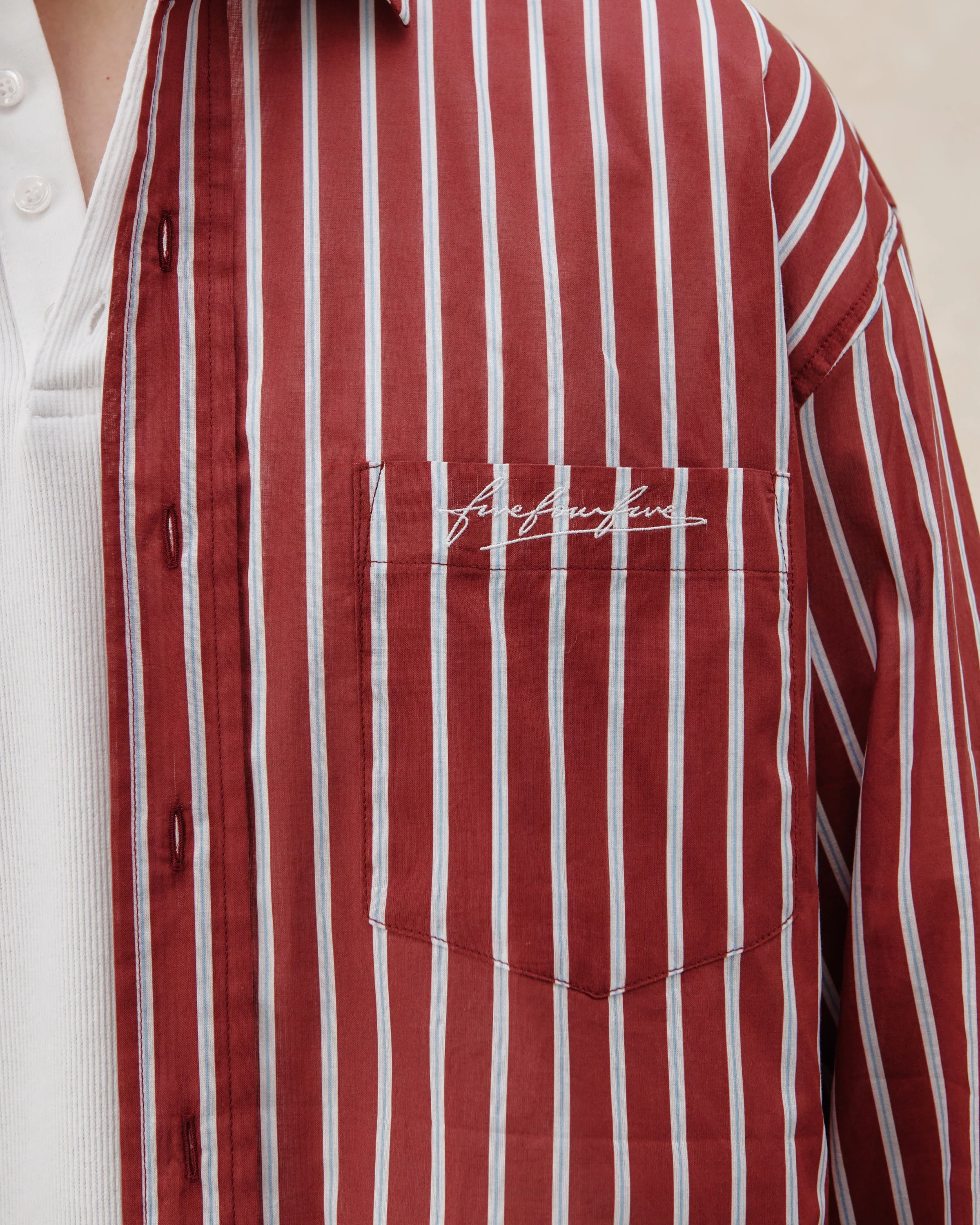 545 Ultralight Oversized Striped Shirt - Image 4