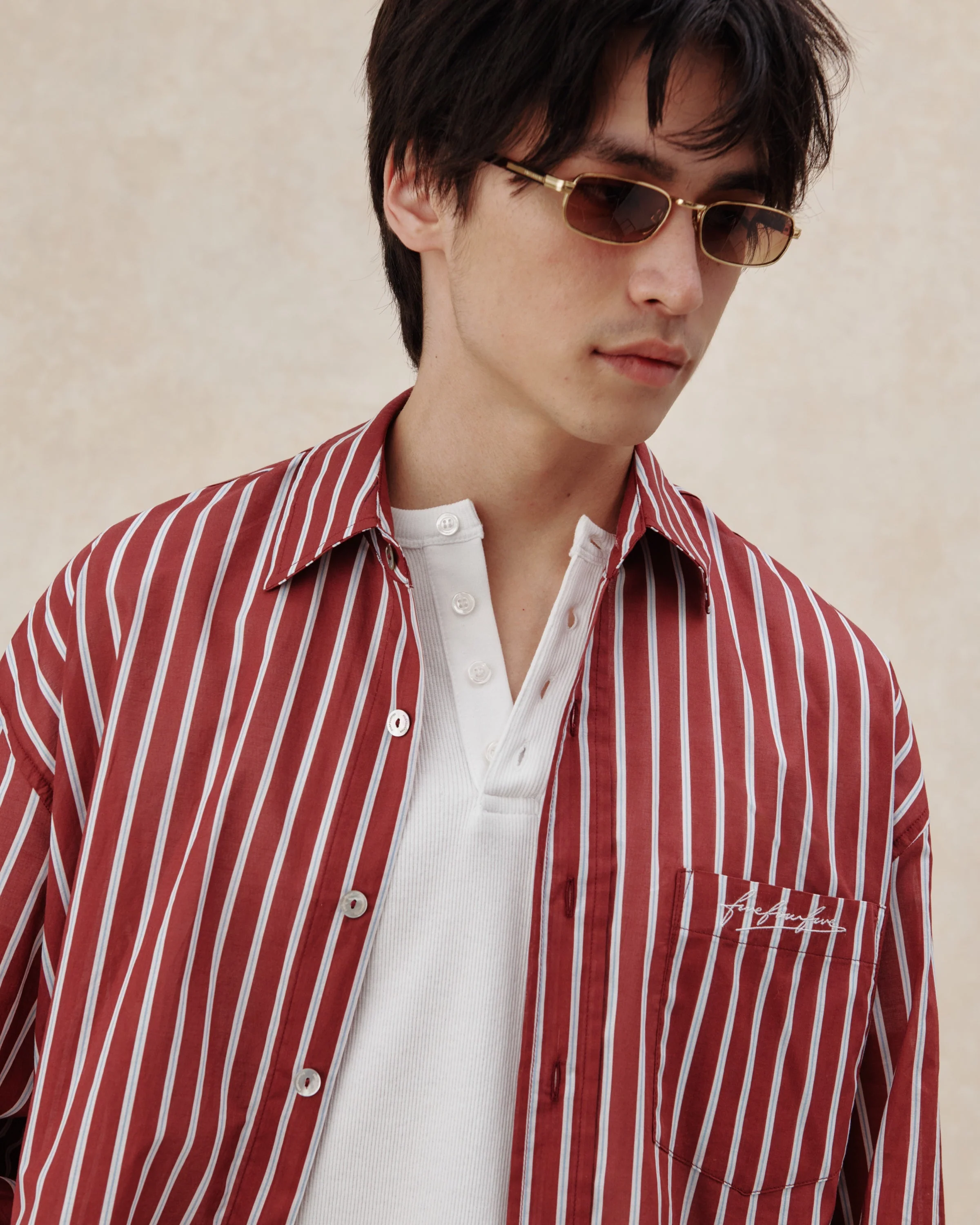 545 Ultralight Oversized Striped Shirt - Image 5
