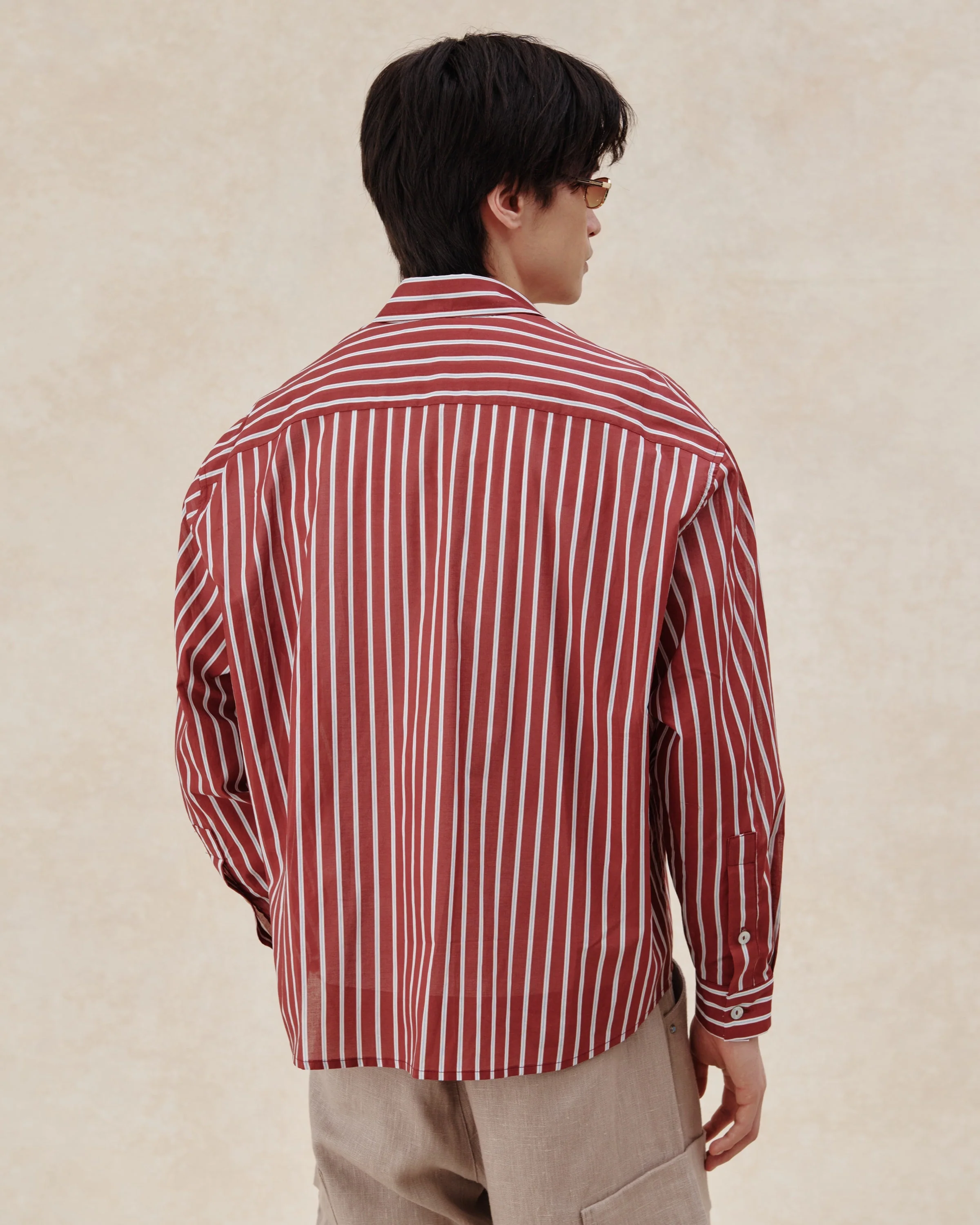 545 Ultralight Oversized Striped Shirt - Image 6